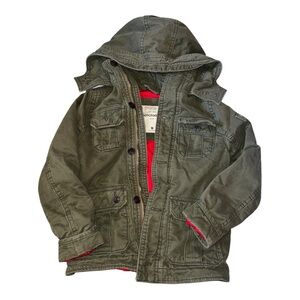 ✅ Abercrombie Kids Military Utility Parka Jacket With Hood